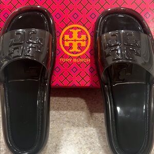 Tory Burch bubble jelly, Black Slides